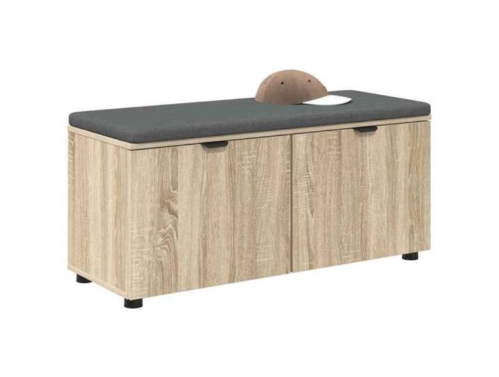 NEW Marron MEUBLE SIEGE - - Banc d'entrée avec coussin Chêne Sonoma 100X38X46 cm - Banc coffre - Pour maison（1parcel）2623523