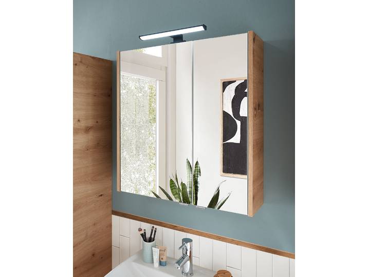 Beleuchteter Spiegel 60 x 70 x 205cm Holz