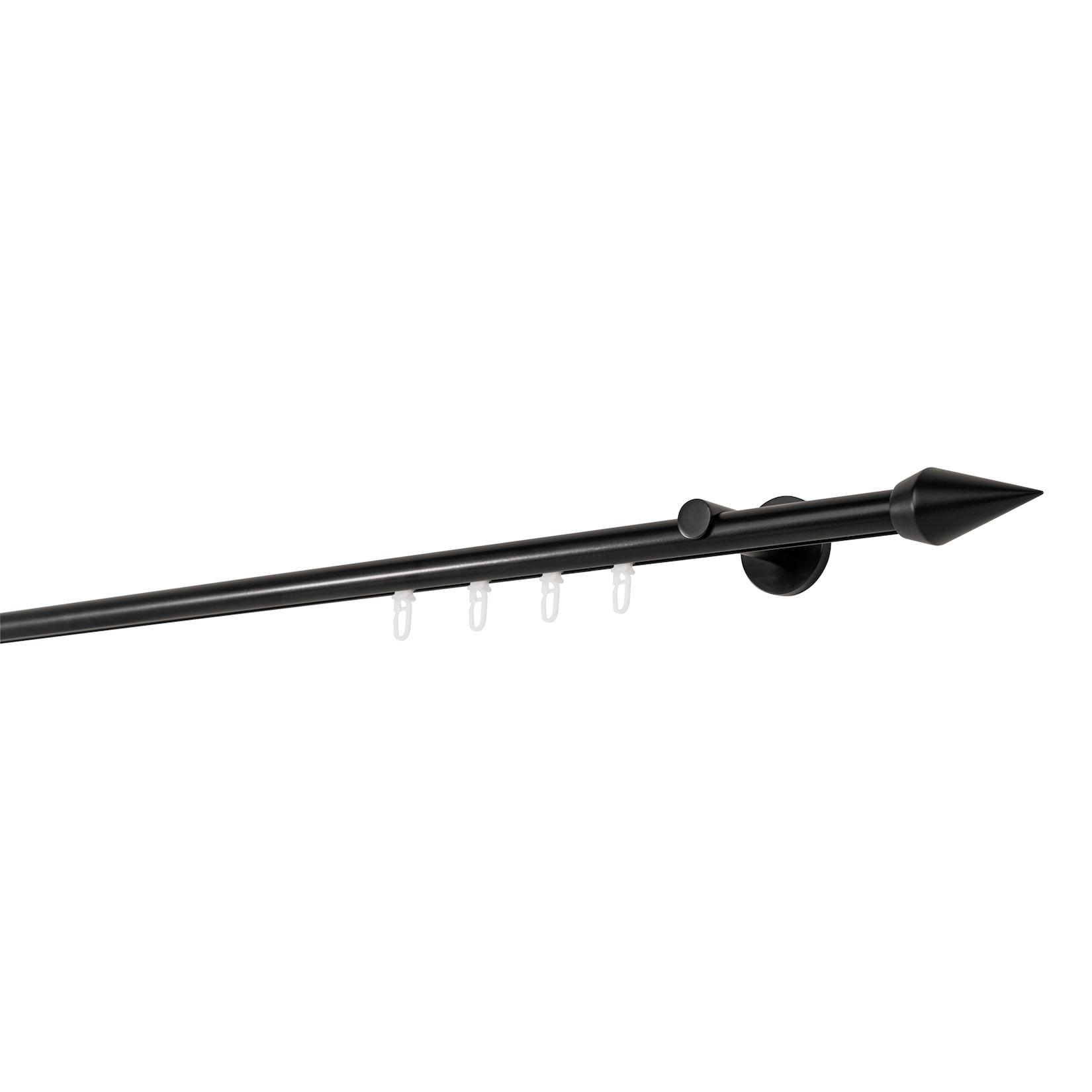 20mm,1-läufig,Profil,Wandträger 6,5cm,Endstück point Farbe: Schwarz, Größe: 120cm