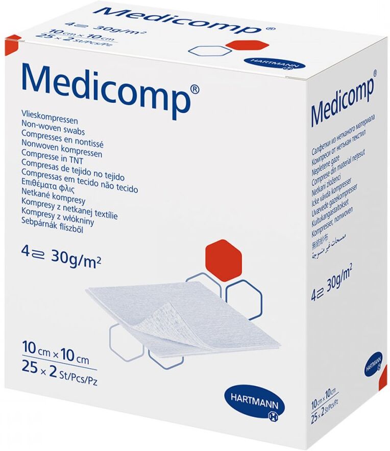 Medicomp Vlieskomp.steril 10x10 cm 4lagig