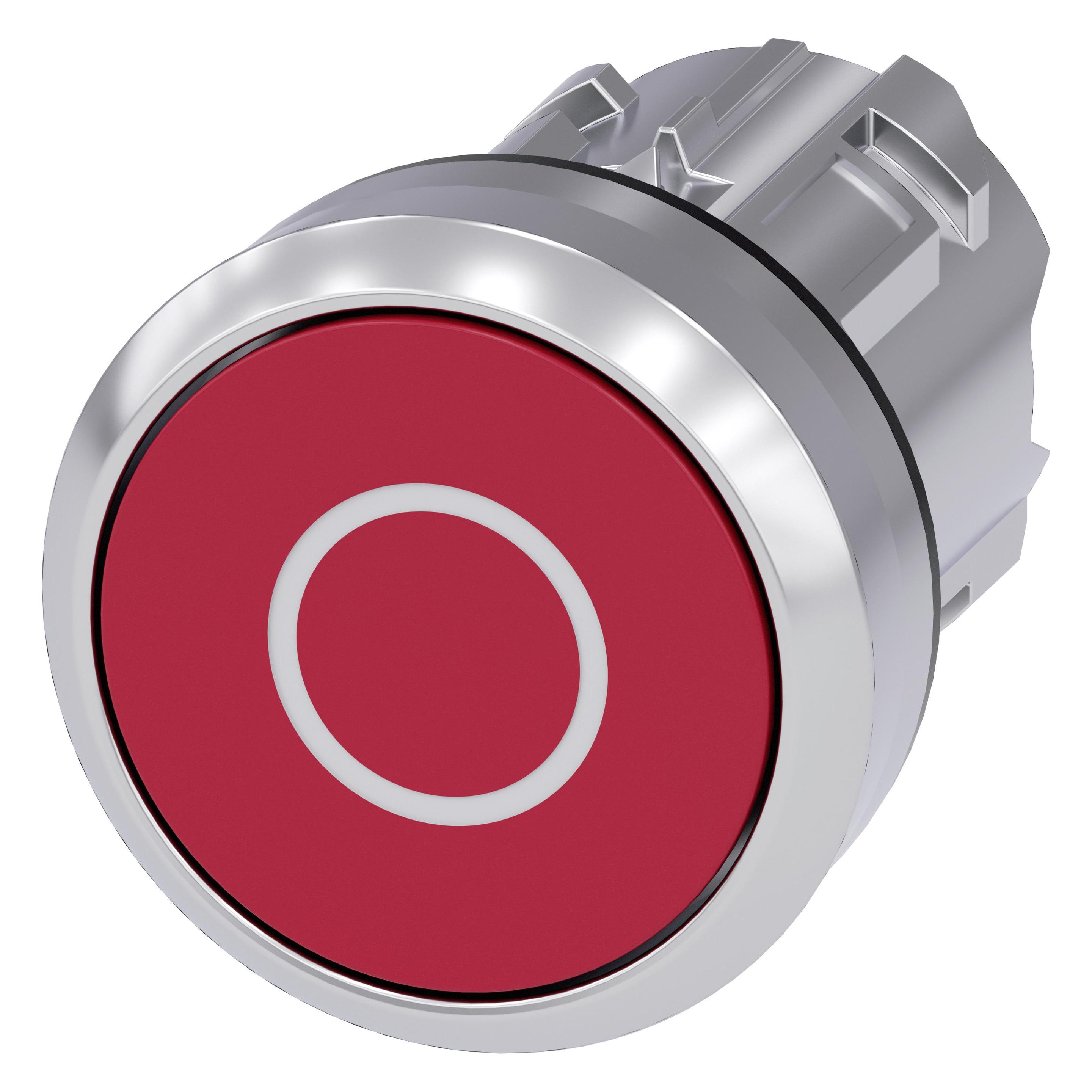 Siemens Pushbutton 22mm Round Metal Shiny (3SU1050-0AB20-0AD0)