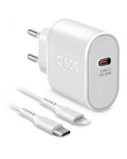 SBS Travel charger Kit Utra Fast Charge white Kabel-/Adapterset (TETRKITPD20LIGW)