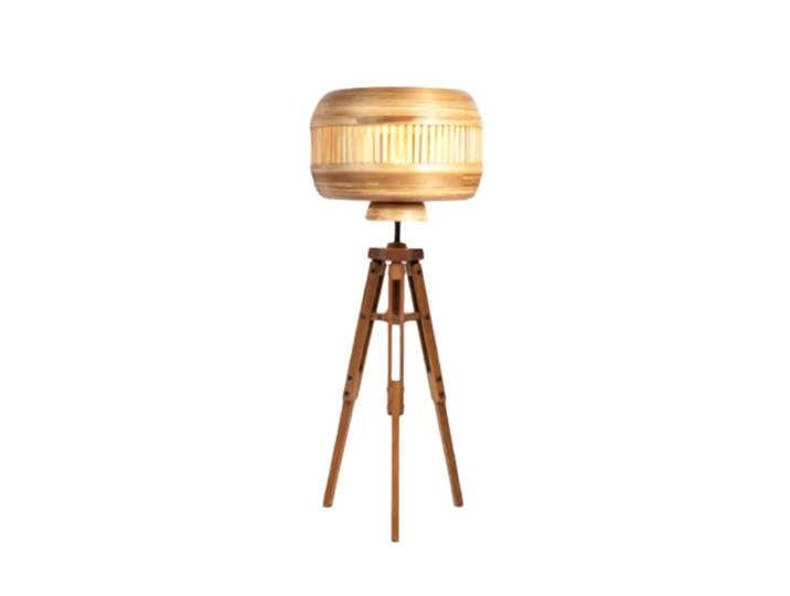 Lampadaire en teck et bambou H1m
