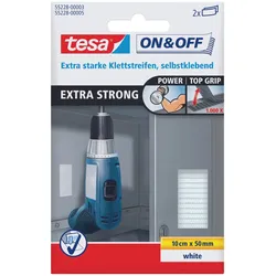 tesa Klettband ON & OFF® EXTRA STRONG weiß, 2 St.