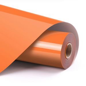 LOKLiK Bügelfolie Plotterfolie, Basic, orange glänzend, auf Rolle 30,5 x 180 cm