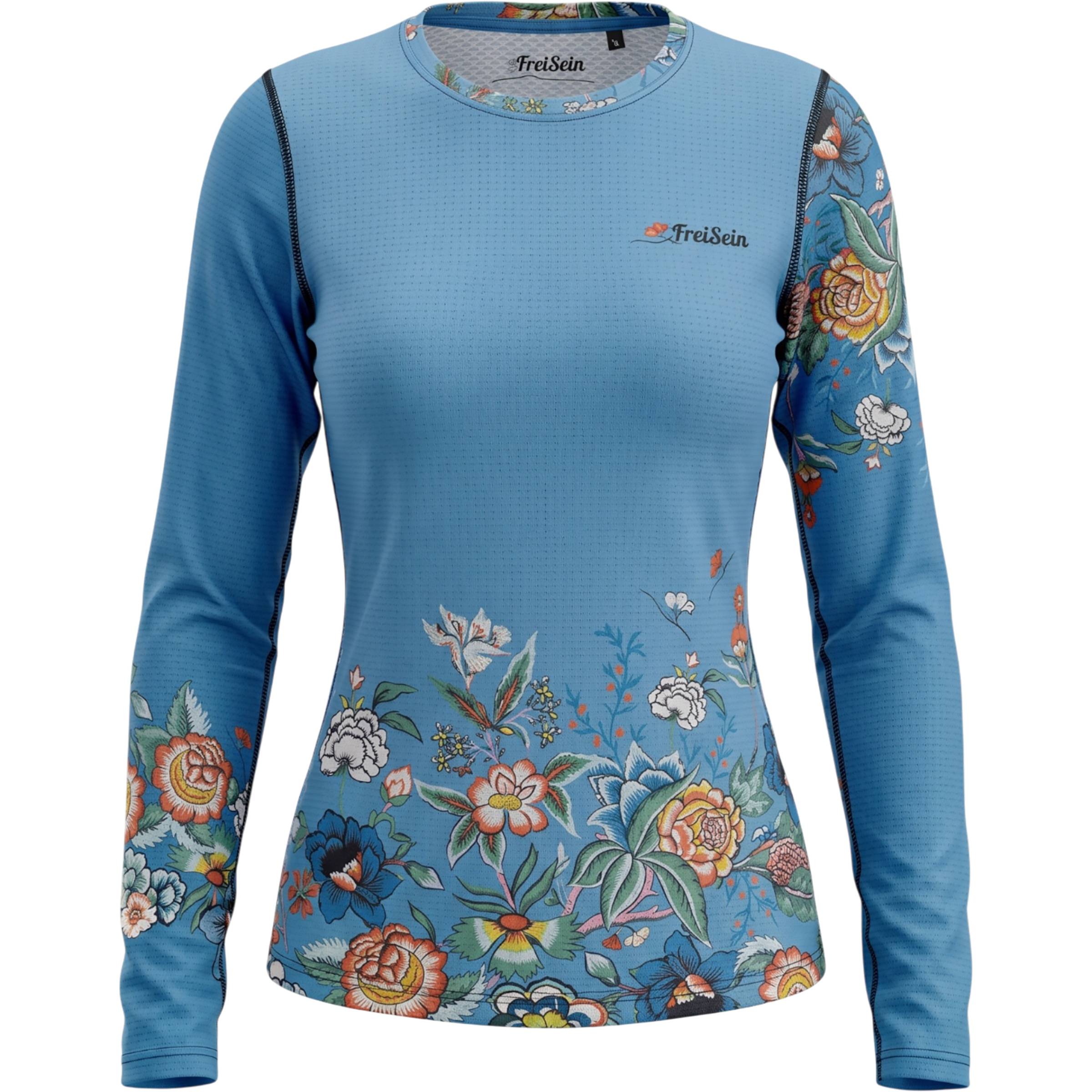 FreiSein WeitSicht Damen Longsleeves blau Größe M Lifestyle Elastisch
