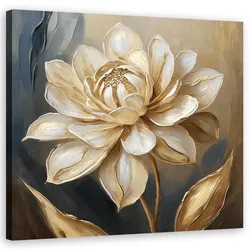 WANDBILD gold glamour blumen