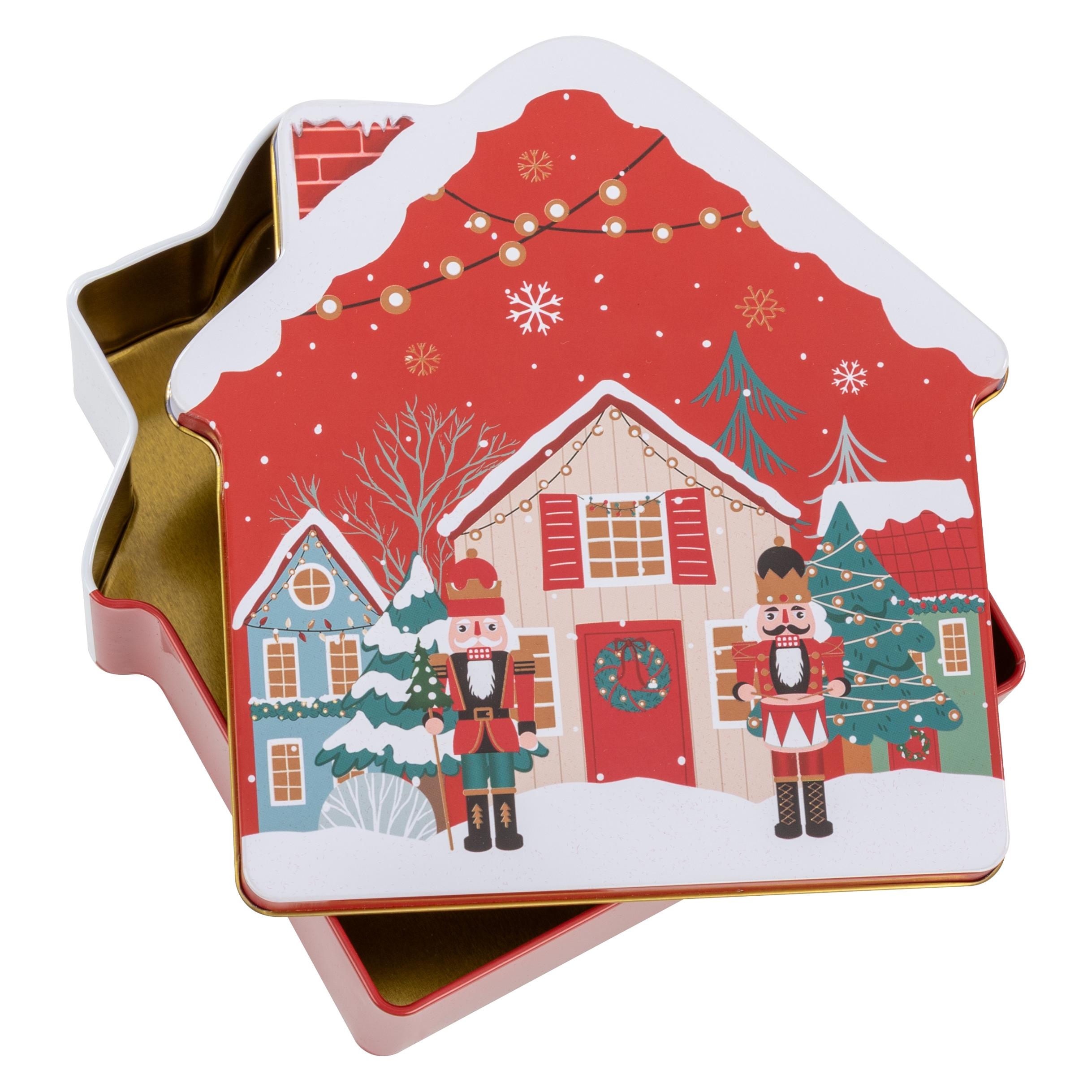 Idena Keksdose Weihnachten Haus mit Schornstein 16,5x17,5x5,5cm (77951305)