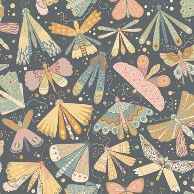 A-Street Prints Flyga Blue Bonanza Wallpaper