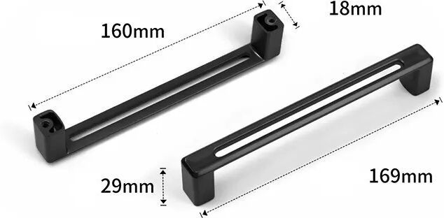 INF Minimalistische Schranktürgriffe 2er-Pack - Schubladengriffe aus massivem Zinkdruckguss