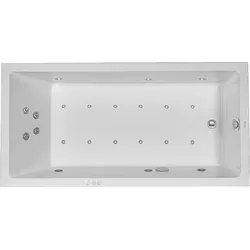 Duravit Whirlwanne „Starck“ rechteck 1800 × 900 mm, Fußablauf mit Combi-System P, in Weiß