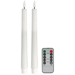 24x DUNI LED Antique Candle, 2xAAA batterien 245 x Ø 22 mm Weiß