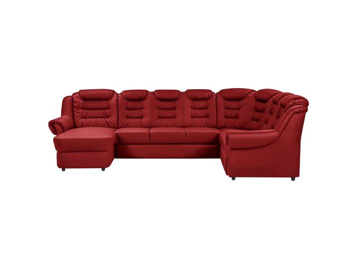Wohnlandschaft Boston Rot Lederlook