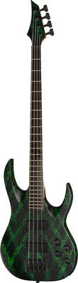 Solar Guitars AB2.4CLN Canibalismo Carbon Black Matte mit Lemon Neon Muster