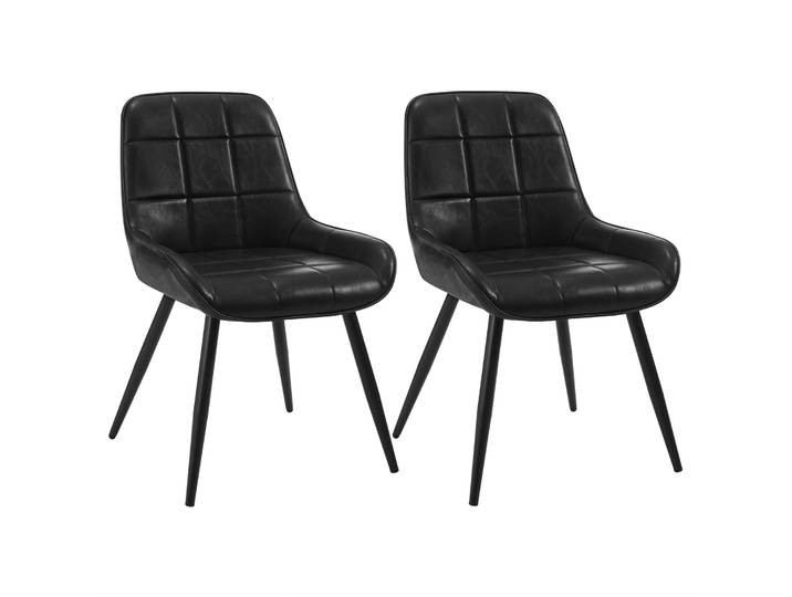 WOLTU Lot de 2 chaises de salle à manger ergonomiques en velours, chaises scandinaves relaxantes avec dossier pour cuisine, salon, chambre à coucher