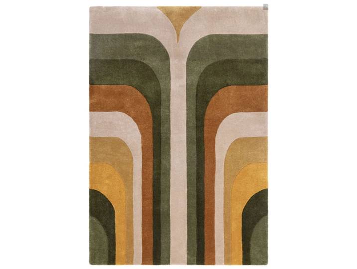 Tapis de salon moderne style rétro vert 120x170 cm