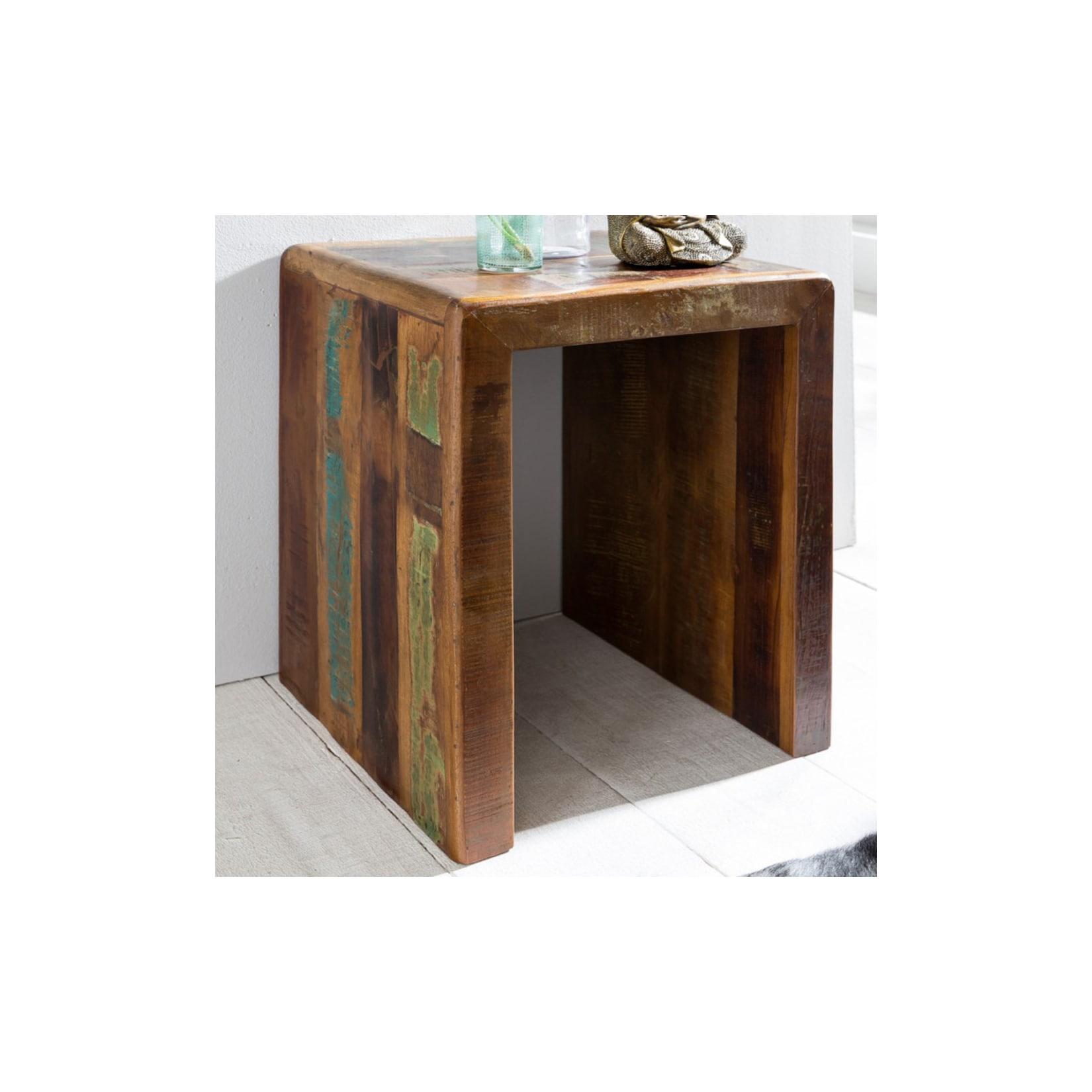 Beistelltisch Mango-Massivholz Braun 45x40x55 cm - Diana Kadima