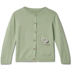 Tchibo - Kinder-Strickjacke mit Applikation - Kinder - Gr. 110/116 - olivgrün