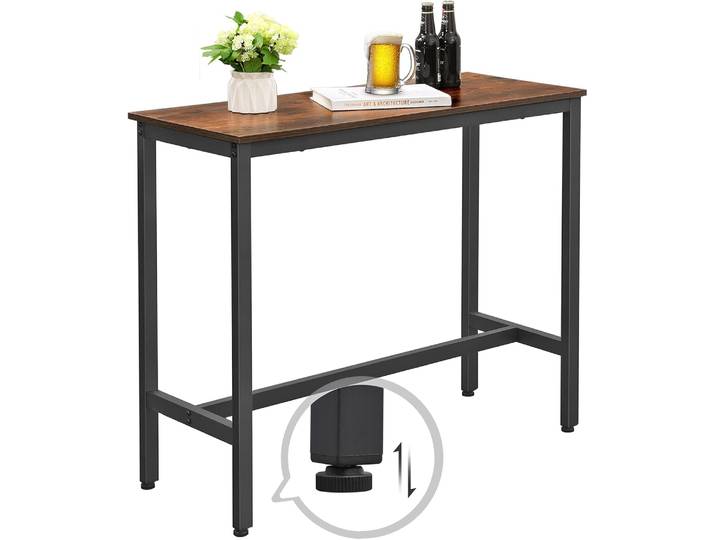 Bartisch Industrie-Design schmall vintagebraun Metall