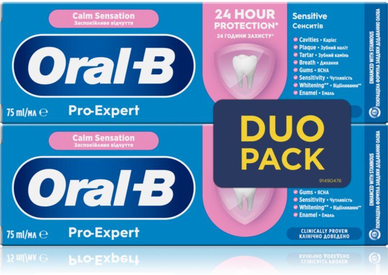 Oral-B Pro-Expert Calm Sensation dentifrice apaisant 2x75 ml