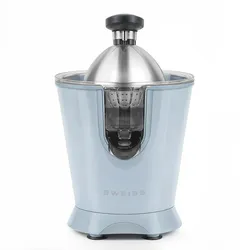 Sweiss Elektrische Zitruspresse  ZEST6, tropffreier Ausgießer, leistungsstarker Gelenkarm, 160 W, Blau