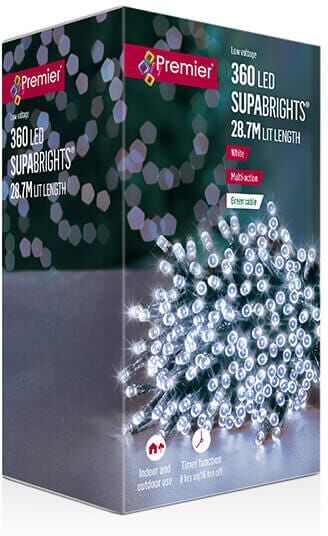Premier Decorations Premier 360 LED Multi Action White SupaBrights