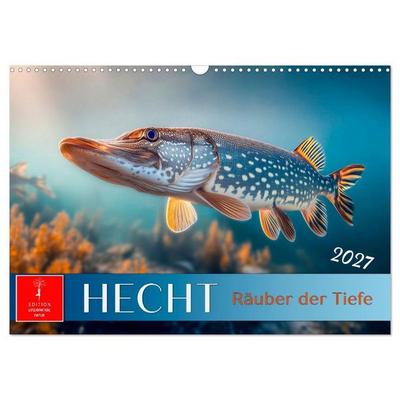 Hecht - Jäger der Tiefe (Wandkalender 2027 DIN A3 quer), CALVENDO Monatskalender