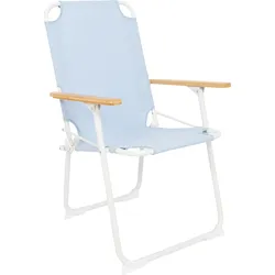 Bo-Camp Pastel Mosset M Campingstuhl mit Bambus Armlehnen blau
