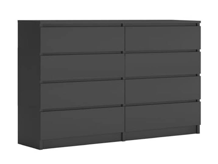 3xE Living Kommode mit 8 Schubladen, Farbe: Anthrazite, A: 140 x 101 x 39 cm