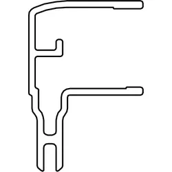 HSK Ersatzteile Magnetaufnahmeprofil verkürzte Seitenwand, Weiß, E54235-04 E54235-04