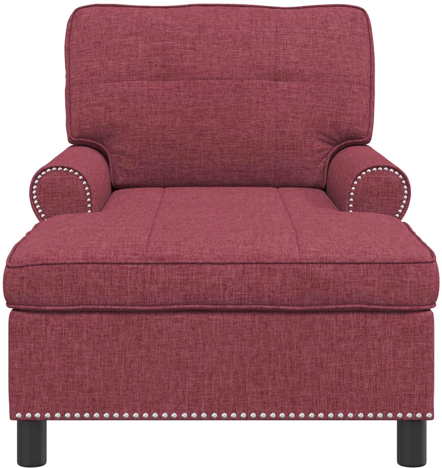 vidaXL Chaise longue Bordeaux tissu 91 x 157 x 91 cm