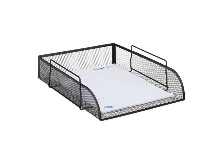 Relaxdays 2 x Dokumentenablage stapelbar schwarz