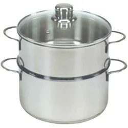 Krüger Biodünster Kartoffeldämpfer, Pfanne + Kochtopf, Silber
