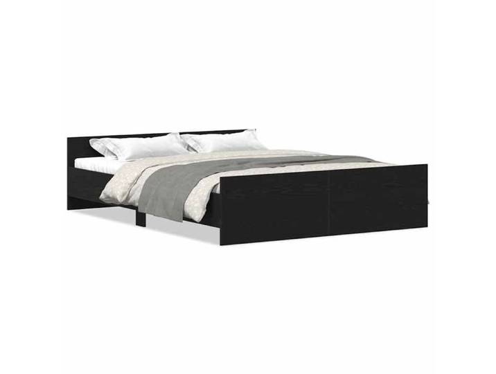 Elégance-Chic Lit 1 place - Cadre de lit simple sans matelas - en chêne noir - 160x200 cm - bois d'ingénierie_08393