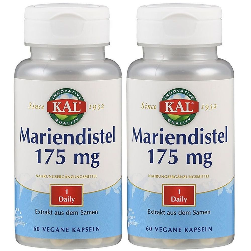 Mariendistel Extrakt 175 mg KAL Kapseln 2x 2x60 St