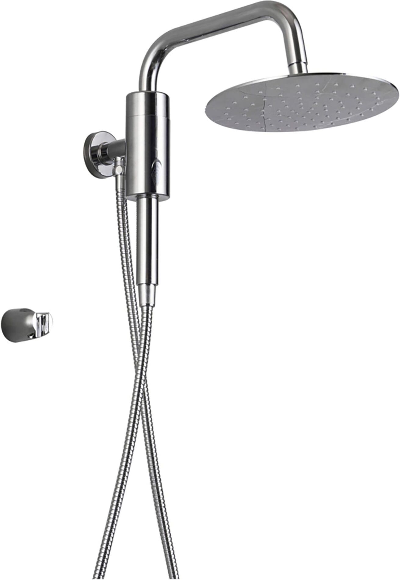 Tecom KIT DOCCIA  EUREKA CROMO BRACCIO ORIENTABILE CON DEVIATORE SOFFIONEØ22CM DOCCET. 1GET.