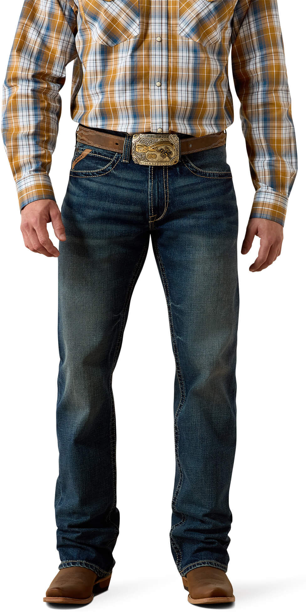 Men's M2 Traditional Relaxed Ryder Boot Cut Jeans in Lennox, Size: 34 X by Ariat