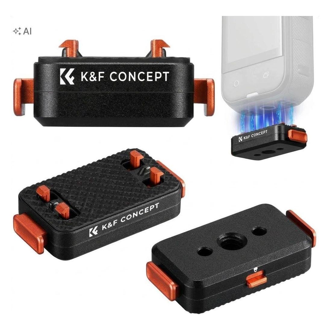 K&F Concept Magnethalterung mit 1/4"-Schnellwechseladapter für Insta360 X5 / X 5 / Kf12.0003v1 (78903544)