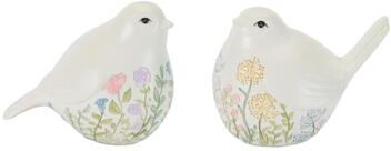 Melrose International Etched Floral Bird Figurine (Set of 6)
