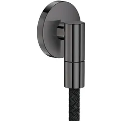 hansgrohe AXOR Wall outlet Fine Wandanschluss rund, 36737330, Farbe: Polished Black Chrome