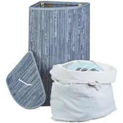 Relaxdays, Wäschekorb, Eckwäschekorb (60 l)