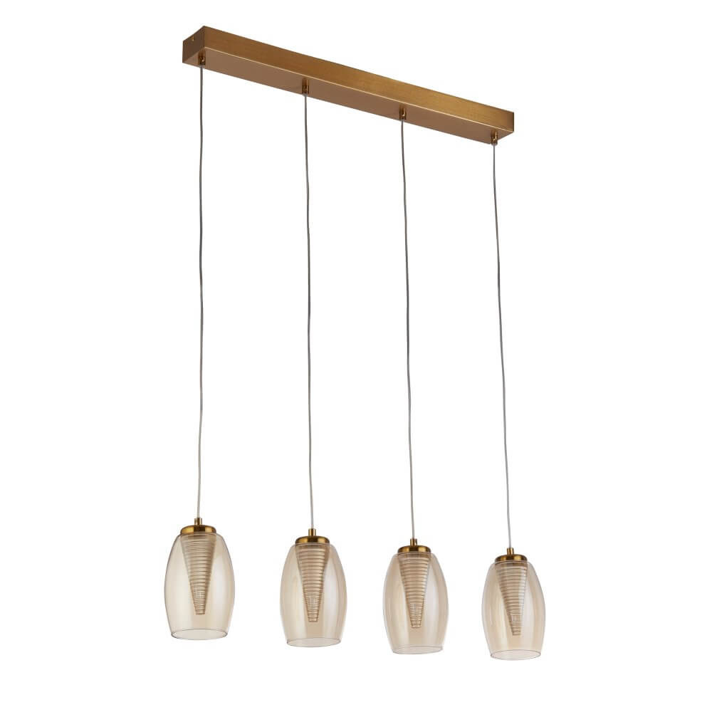Searchlight Cyclone 4-lichts hanglamp brons
