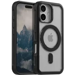 Rokform Slim Magnetic Case, for iPhone 16, Black (Apple iPhone 16), Smartphone Hülle, Schwarz, Transparent