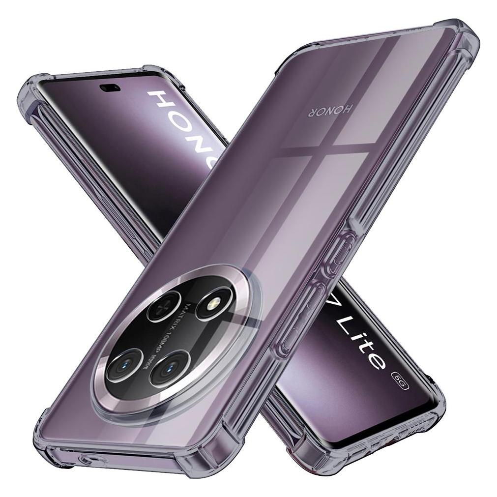 Techsuit - Shockproof Clear Silicone - Honor Magic7 Lite / X9c - Smoke Black (Honor Magic7 Lite, Honor X9c) (59433210)
