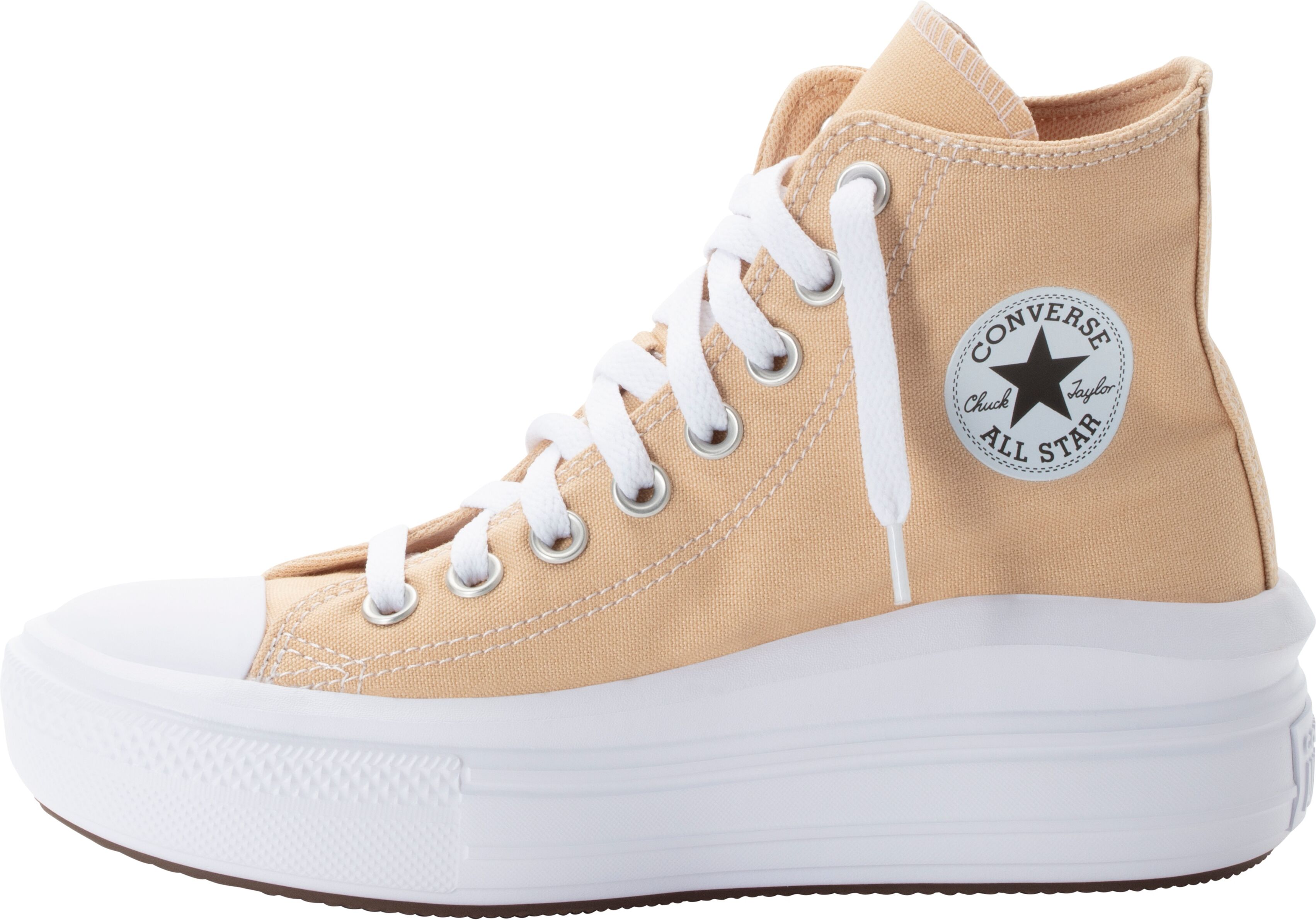 Sneaker CONVERSE "CHUCK TAYLOR ALL STAR MOVE PLATFORM", Jungen, Gr. 38, weiss (coastal dune, weiß), Textil, Schuhe Sneaker coastal dune, weiß 38
