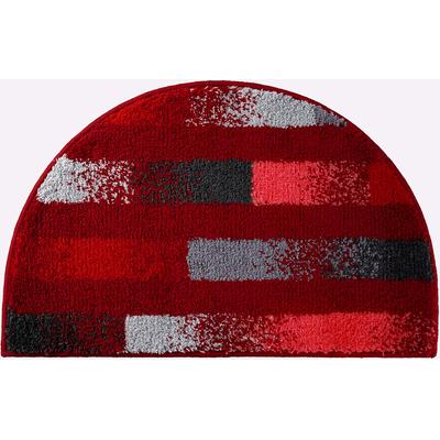Badematte GRUND Gr. 4, rot (rot, grau), (70cm x 120cm ), Badematten, Badematte
