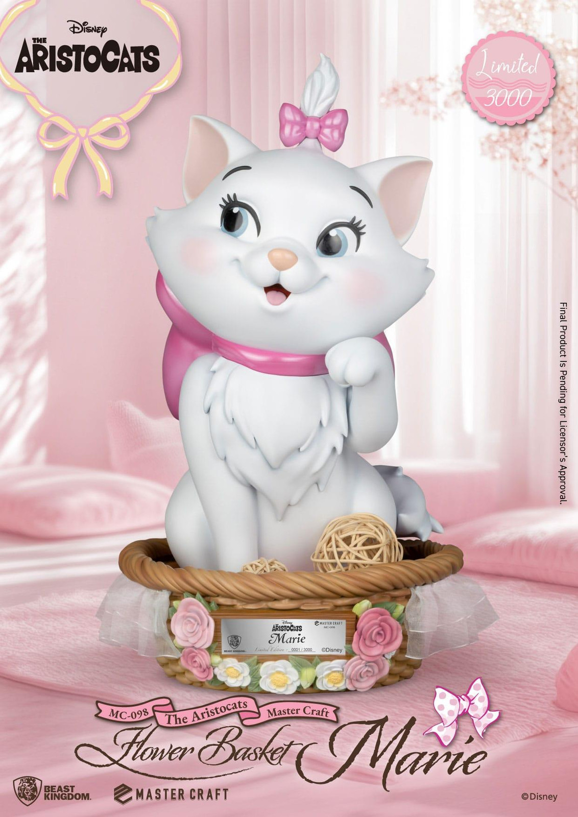 Beast Kingdom Toys Aristocats Marie Sculptuur met Bloemenmand, 32 cm