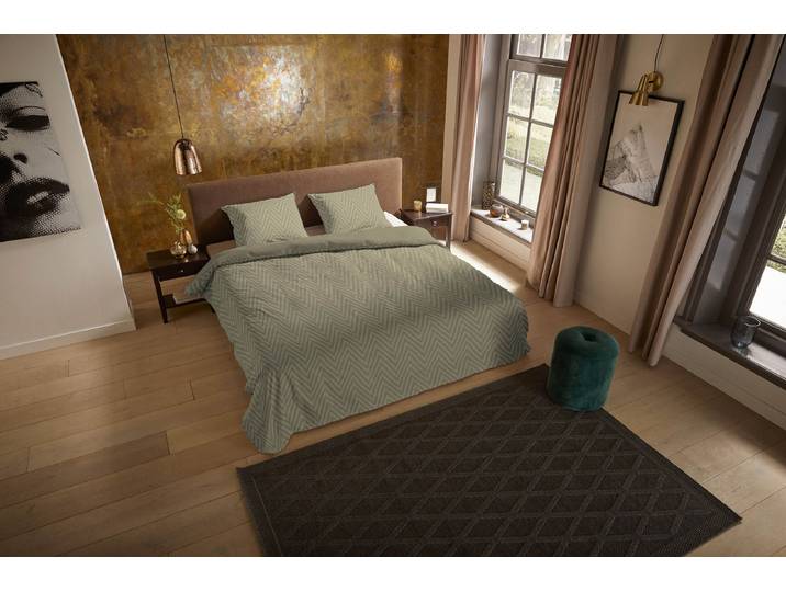 Microfaser-Bettwäsche Haarlem 140 x 200/220 cm + Kissen 70 x 60 cm Beige