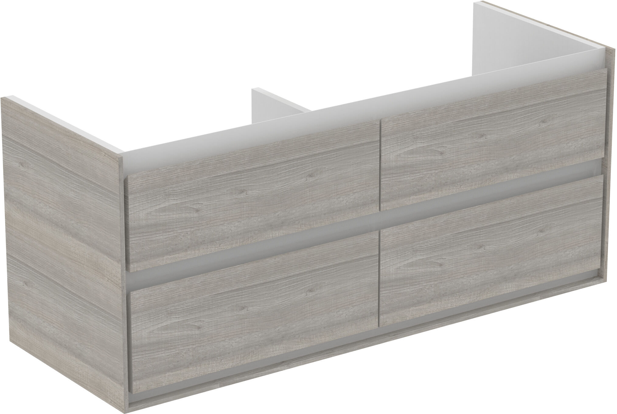 Air Ideal Standard Connect Air Ideal Standard E0822PS 120x51.7x44cm, 4 coulissants, décor chêne gris / blanc mat