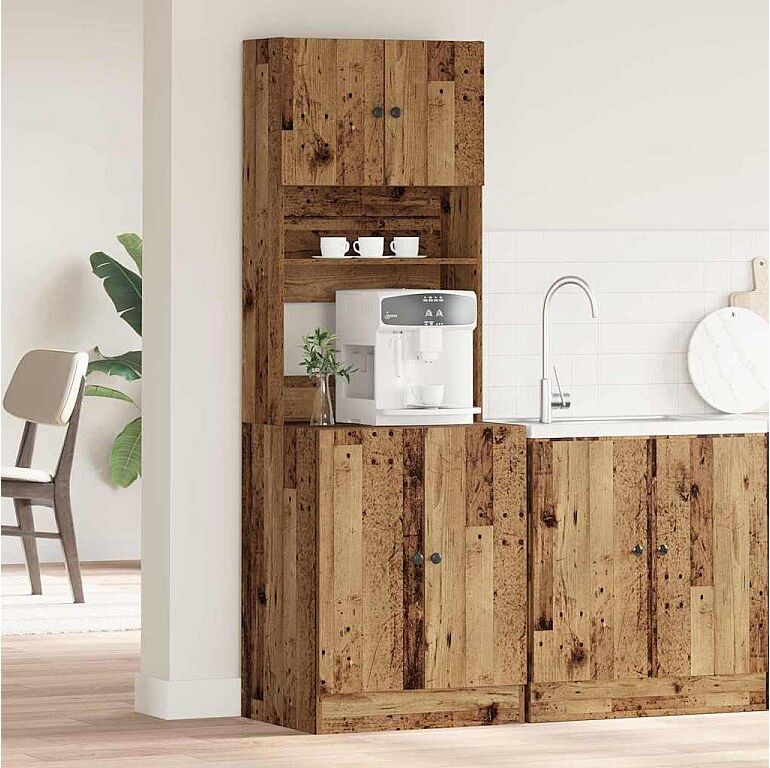 vidaxl Aparador de cocina Madera vieja 60 x 50 x 180 cm